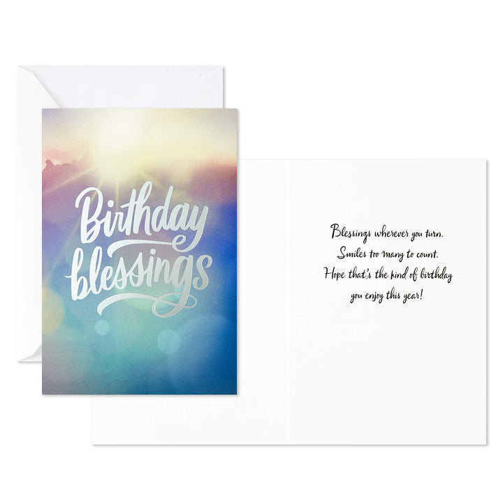 Hallmark Religious Birthday Cards Assortment (Birthday Blessings, 12 Cards and Envelopes) Faith Assortment