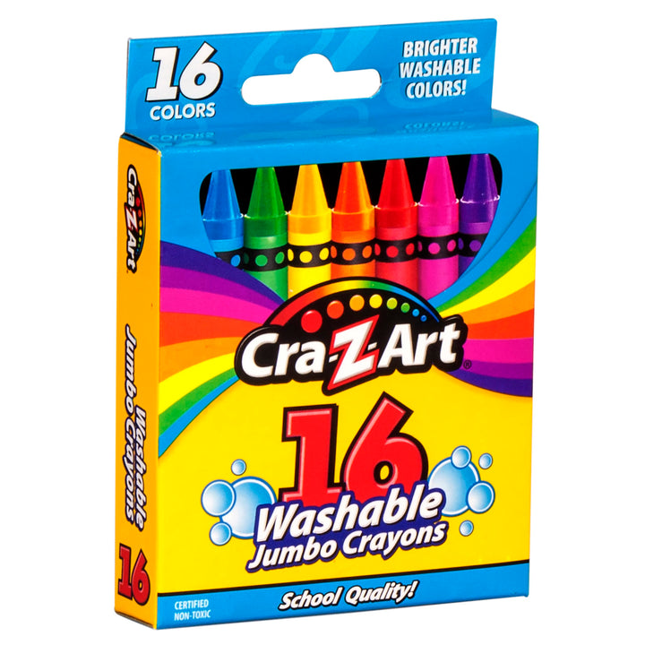 Cra-Z-Art 16ct Washable Jumbo Crayons, Easy Clean Up, Back To School Supply, Creative Fun for Children, Ages 3 and Up 16 Count (Pack of 1)