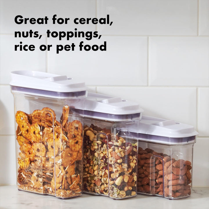 OXO Good Grips Airtight POP Large Cereal Dispenser (4.5 Qt),White 4.5 Qt - Bulk Cereal