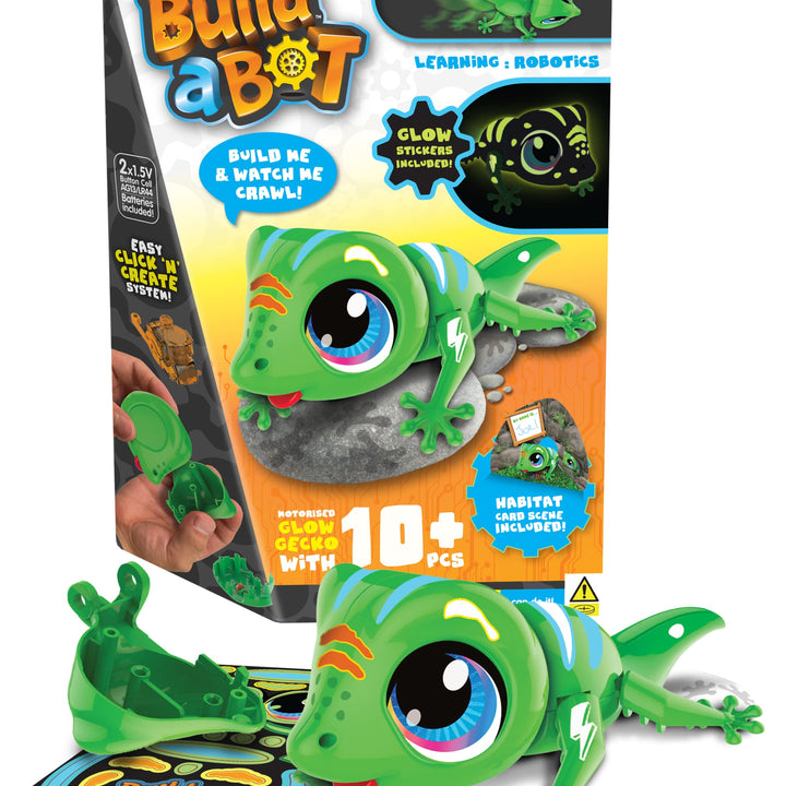 Goliath Build a Bot Glow Mini Gecko - Build Your Own Robotic Pet