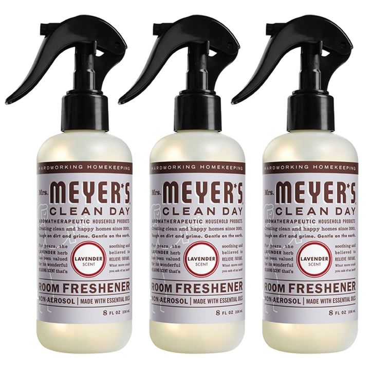 MRS. MEYER'S CLEAN DAY Room and Air Freshener Spray, Non-Aerosol Spray Bottle Infused with Essential Oils, Lemon Verbena, 8 fl. oz - Pack of 3 8 Fl Oz (Pack of 3)