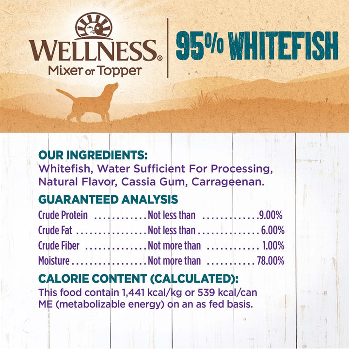 Wellness 95% Lamb Natural Wet Grain Free Canned Dog Food, 13.2-Ounce Can (Pack of 12)