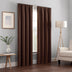 ECLIPSE Kendall Modern Blackout Thermal Rod Pocket Window Curtain for Bedroom or Living Room (1 Panel), 42 X 84, Chocolate