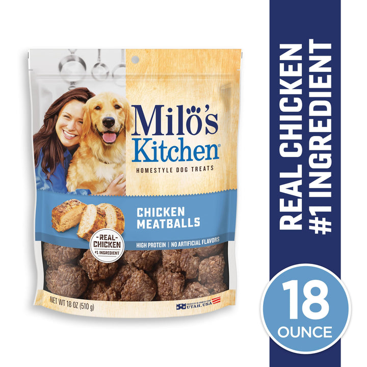 Milo's Kitchen Dog Treats, Chicken Meatballs, 18 Ounce 1.13 Pound (Pack of 1)