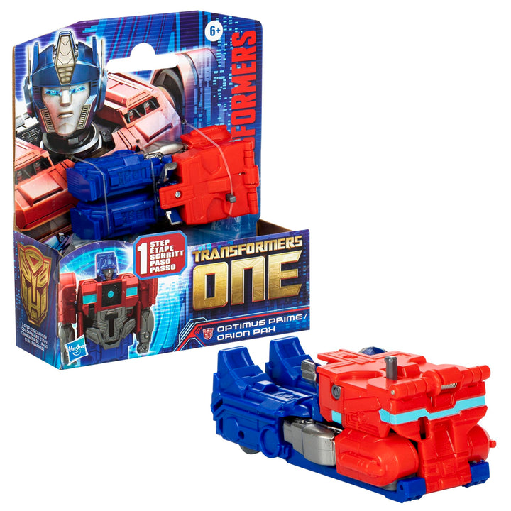 Transformers One Cog Changer Optimus Prime (Orion Pax) 4-Inch Robot Action Figure, Interactive Toys for Boys and Girls Ages 6 and Up