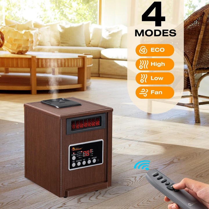 Portable Space Heater with Humidifier, 1500-Watt DR-968H w/ Humidifer