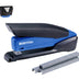 Bostitch Office Executive 3 in 1 Stapler, Includes 210 Staples and Integrated Staple Remover, One Finger Stapling, No Effort, 20 Sheet Capacity, Spring Powered Stapler, Navy Blue