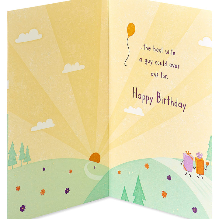 American Greetings Birthday Card for Wife (Beauty and Brains)