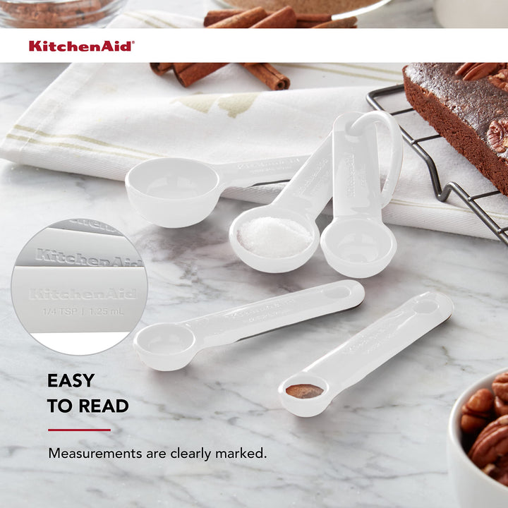 KitchenAid Measuring Spoons, Set Of 5, White