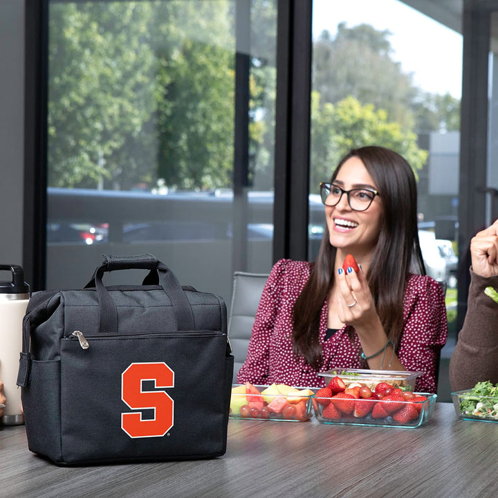 PICNIC TIME NCAA unisex-adult NCAA On The Go Lunch Cooler Syracuse Orange 10 x 6 x 10.5 Black