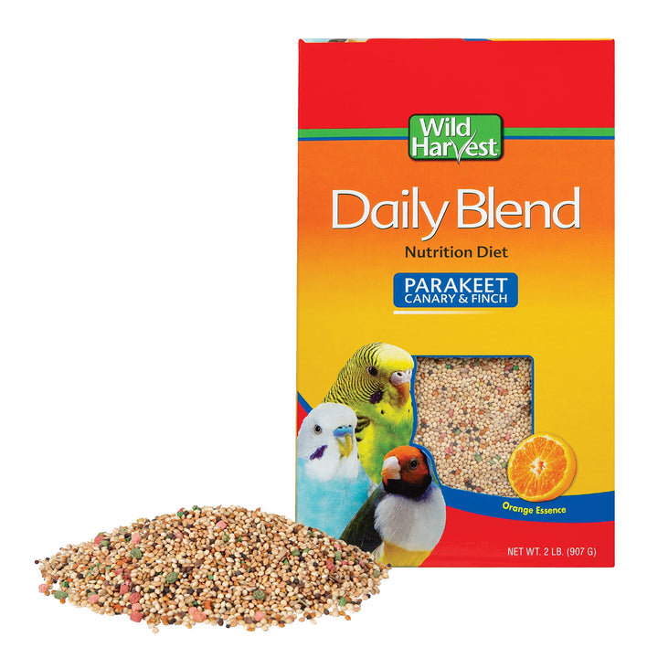 Wild Harvest Daily Blend for Parakeet, Canary, Finch & Small Birds 2lb 2 Pound (Pack of 1)