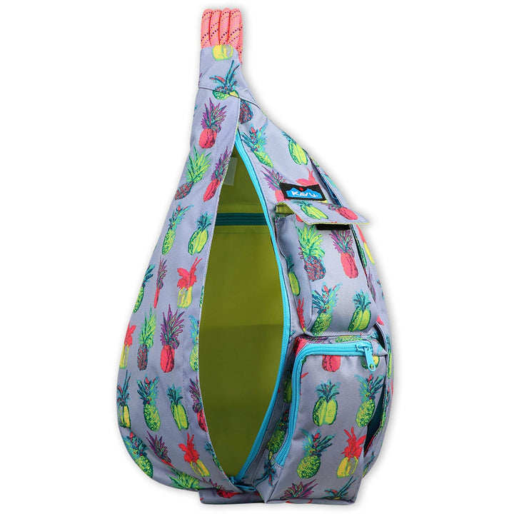 KAVU Original Rope Sling Bag Polyester Crossbody Backpack - Carbon Tribal One Size