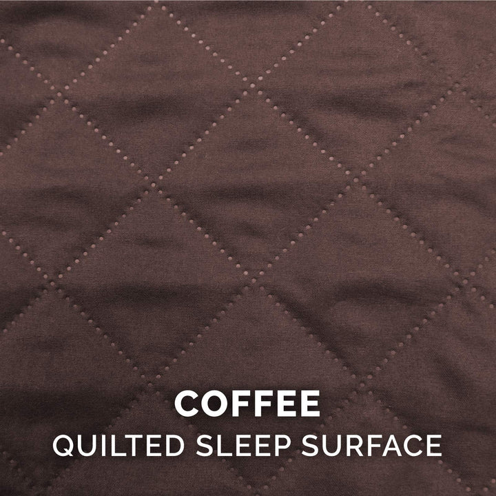 Furhaven Replacement Dog Bed Cover Quilted Sofa-Style, Machine Washable - Coffee, Medium