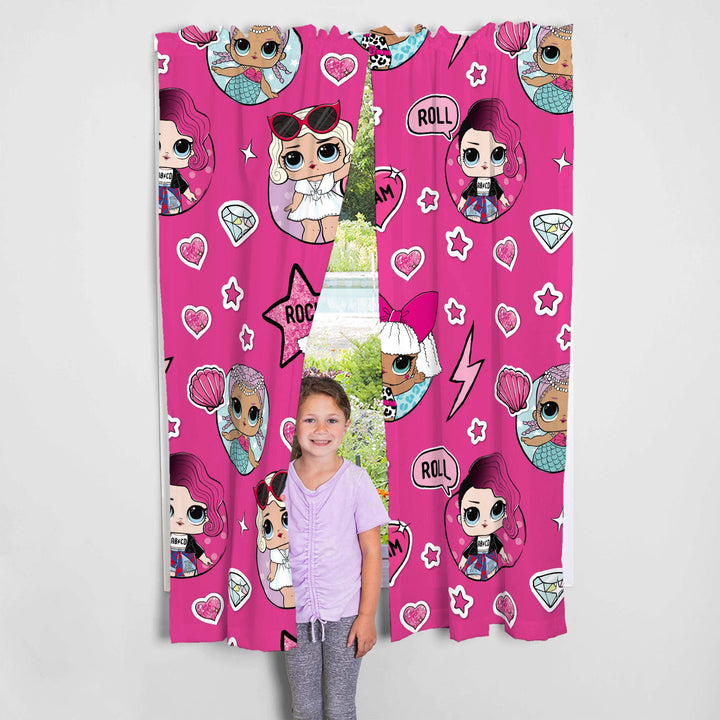 Franco Kids Room Window Curtains Drapes Set, 82 in x 63 in, LOL Surprise