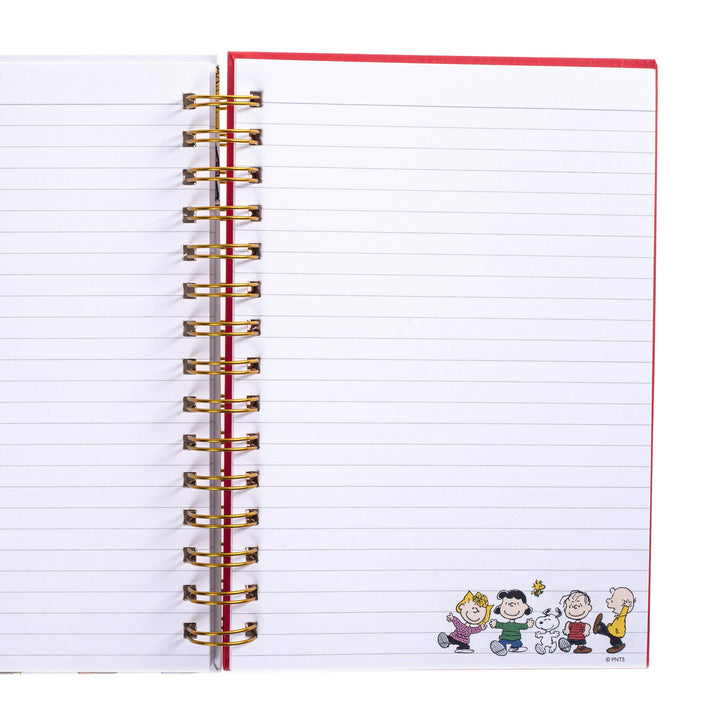 Graphique Peanuts Gang Hard Cover Journal w/Charles Shultz's Beloved Peanuts Characters, Fun, Durable Notebook for Notes, Lists, Recipes, and More, 160 Ruled Pages, 6.25" x 8.25" x 1" Peanuts Gang Spiral Journal