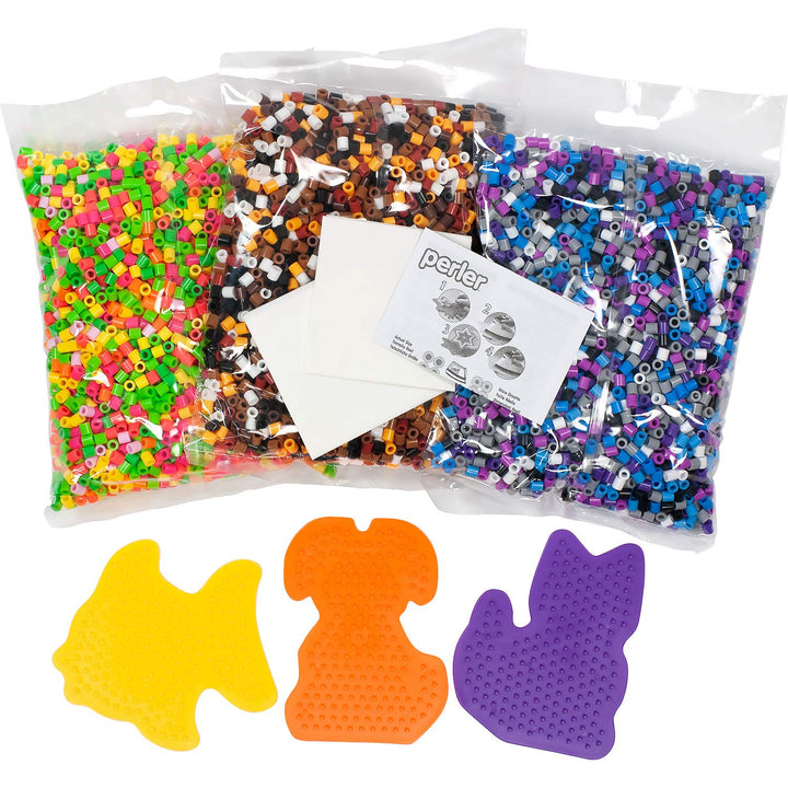 Perler Beads Pet Pals Assorted Fuse Bead Bucket, 8504 pcs, 6.5 x 6.5 x 6