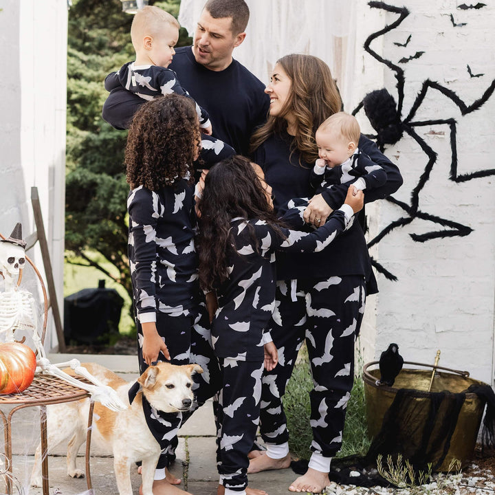 Burt's Bees Baby Girls' Family Jammies Matching Holiday Organic Cotton Pajamas Baby 1-Piece 3-6 Months Halloween Bats