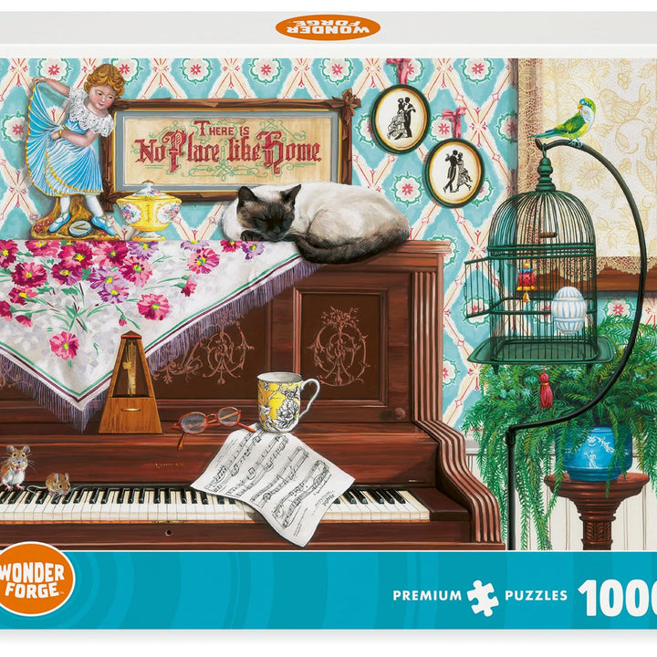 Wonder Forge Piano Cat 1000 Piece Jigsaw Puzzle for Adults | Unique, Perfectly-Fitting Pieces | Fun, Vibrant Imagery |  Exclusive