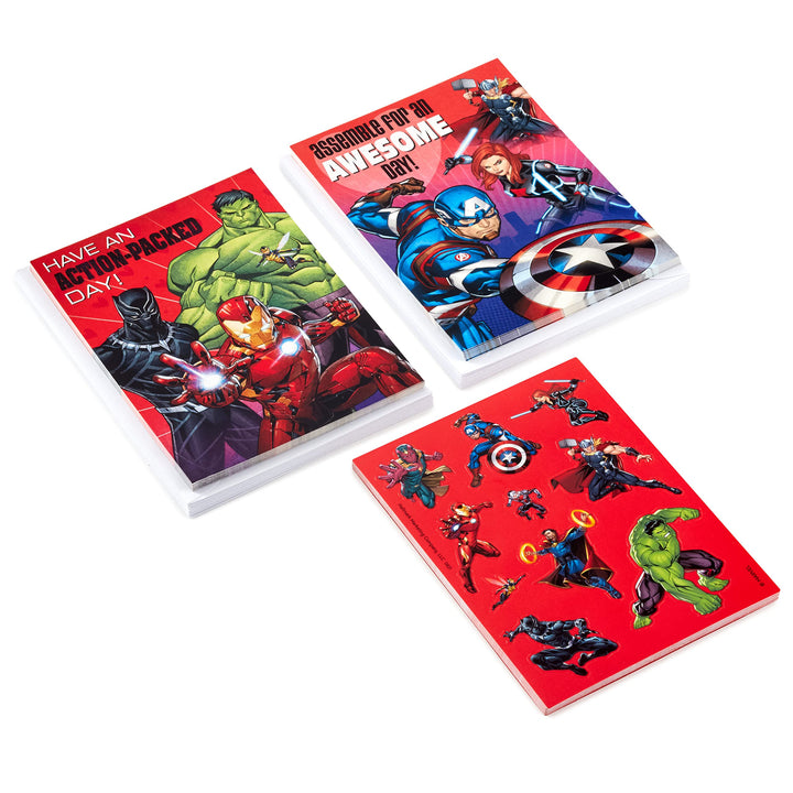 Hallmark Avengers Valentines Day Cards and Stickers for Kids School (24 Classroom Valentines with Envelopes) Avengers Valentines with Stickers