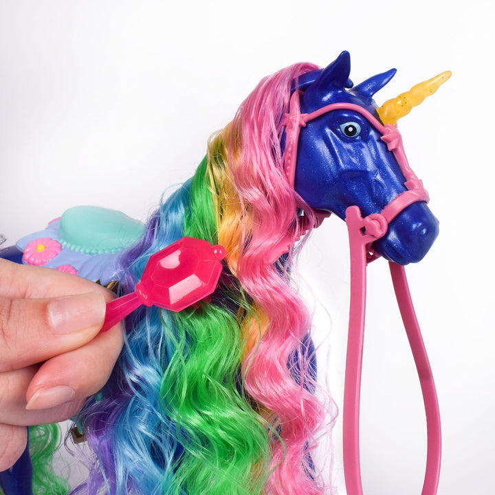 Sunny Days Entertainment Glam-R-Ranch Midnight Rainbow - Rainbow Sparkle Unicorn with Accessories