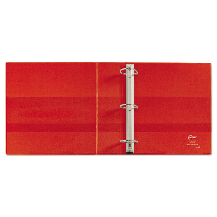 Avery Heavy-Duty 3 Ring Binder, 4 Inch One Touch EZD Rings, 4.5 Inch Spine, 1 Red Binder (79584) 4"