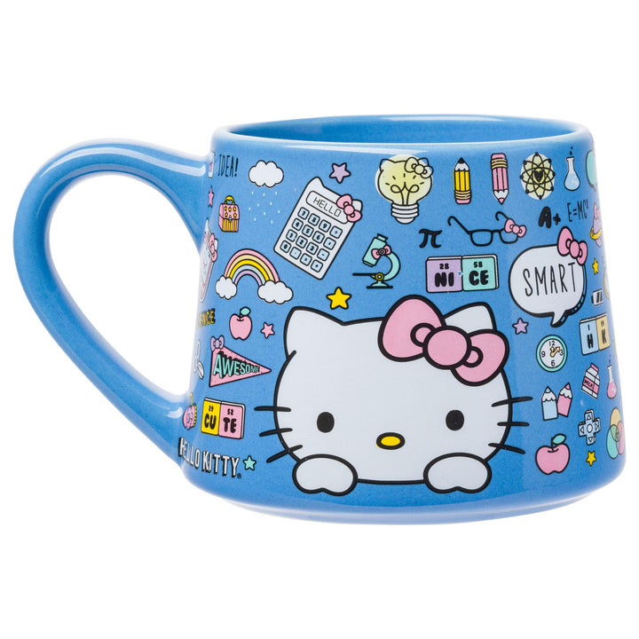 Silver Buffalo Sanrio Hello Kitty Back to School Tapered Pottery Mug, 14 Ounces