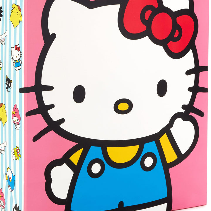 Hallmark Hello Kitty Gift Bag Bundle (2 Bags: 1 Large 13", 1 XL 15") for Birthdays, Back to School, Halloween Blue, Pink 1 Count (Pack of 2)