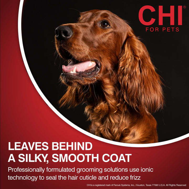 CHI for Dogs Rose Hip Oil Moisturizing Detangling Shine Spray, 6 oz | Paraben Free & pH Balanced Conditioner for Dogs | Safe for All Dogs and Made in The USA
