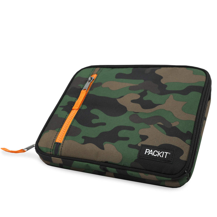 PackIt Freezable Classic Lunch Box, Camo, Built with EcoFreeze Technology, Collapsible, Reusable, Zip Closure With Zip Front Pocket and Buckle Handle, Perfect for Lunches