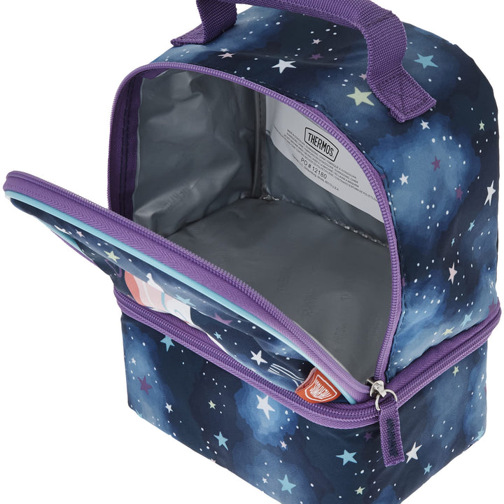 THERMOS Non-Licensed Dual Compartment Lunch Box, Space Unicorn