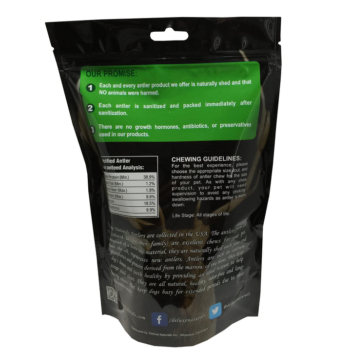 Elk Antler Chews for Dogs | Naturally Shed USA Collected Elk Antlers | All Natural A-Grade Premium Elk Antler Dog Chews | Product of USA, 5-Pack Small Whole 5 Count (Pack of 1)