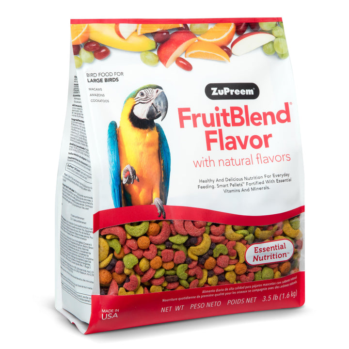 ZuPreem Sensible Seed Bird Food, , Cockatoo, Macaw, Seed and Pellet Blend for Large Birds, Food Mixer Topper, Enriching Variety, Made in USA, Bird Seed for Large Birds, Macaw Food (L, 2 lb) Sensible Seed & Pellet Blend 2 Pound (Pack of 1)