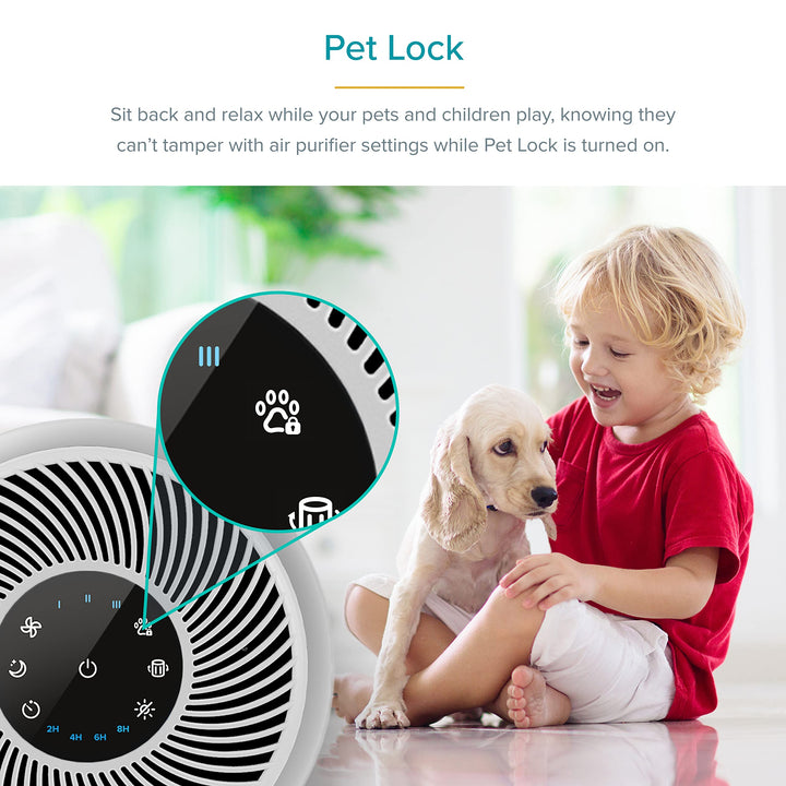 LEVOIT Air Purifiers for Home Bedroom, Smart WiFi, HEPA Sleep Mode for Home Large Room, Quiet Cleaner for Pet Hair, Allergies, Dust, Smoke, Pollon, White Noise, Alexa Control, Core300S-P, White WIFI enabled Purifier