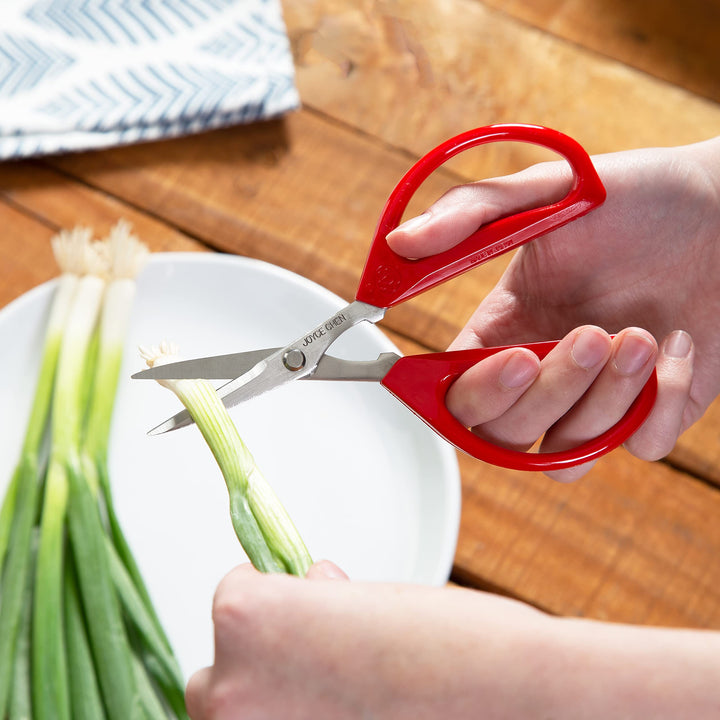 Joyce Chen Original Unlimited Kitchen Scissors All Purpose Dishwasher Safe Kitchen Shears With Comfortable Handles, Red, 2 Pack