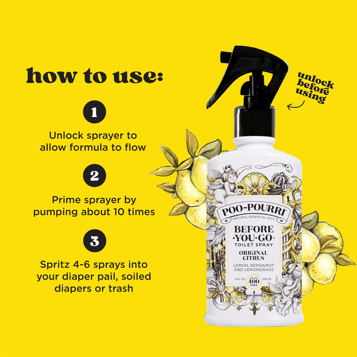 Poo-Pourri Before-You-Go Toilet Spray, Lavender Vanilla, 1 Fl Oz Pocket Travel Size - Lavender, Vanilla and Citrus 1 Fl Oz (Pack of 1)