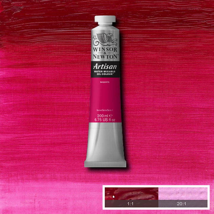 Winsor & Newton Artisan Water Mixable Oil Colour, 6.75-oz (200ml), Magenta 200-ml Tube