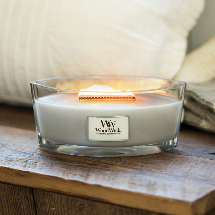 WoodWick Ellipse Scented Candle, Sand & Driftwood, 16oz | Up to 50 Hours Burn Time & Ellipse Candle, Sagewood & Seagrass, 16 oz.