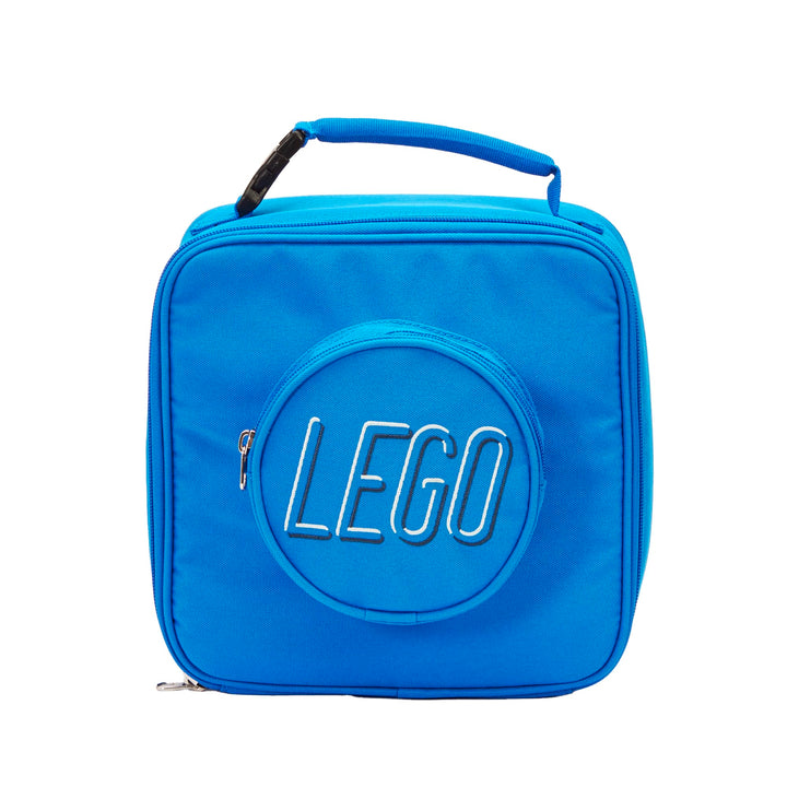 LEGO Orange Brick Lunch Box, Durable and Insulated, with Zipper Pocket and Mesh Lining, for Kids and Adults