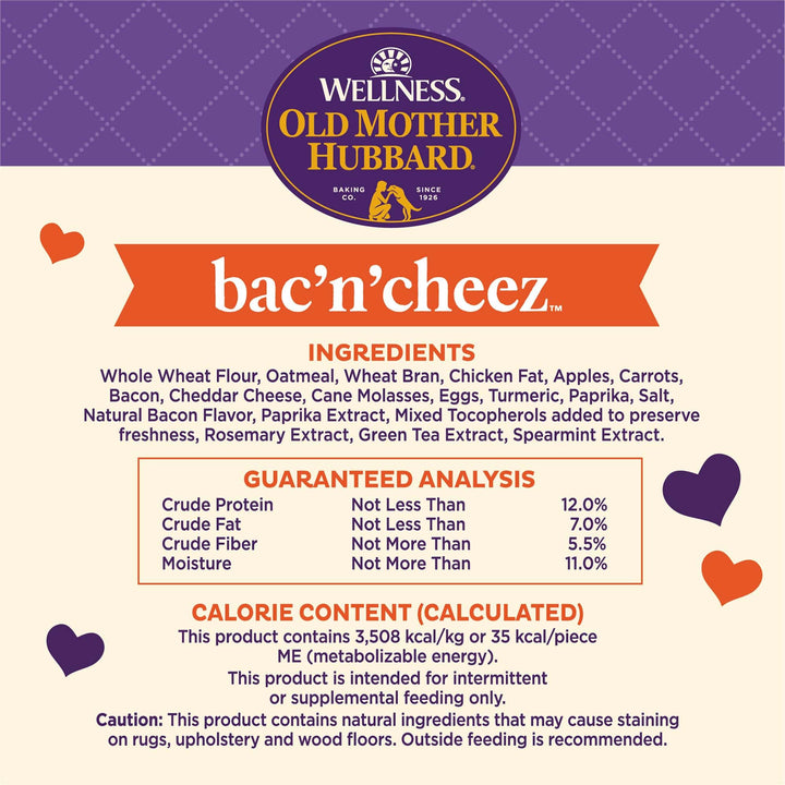 Wellness Old Mother Hubbard Pick of the Patch Grain Free Natural Dog Treats, Crunchy Oven-Baked Biscuits, Ideal for Training, Mini Size, 16 ounce bag Pumpkin & Carrot 1 Pound (Pack of 1)