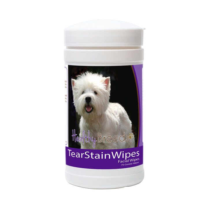 Healthy Breeds West Highland White Terrier Tear Stain Wipes 70 Count