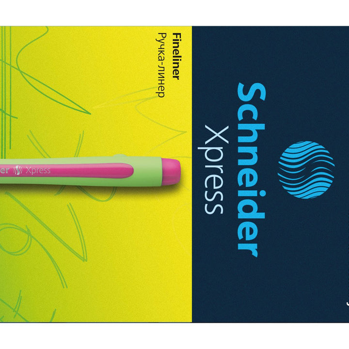 Xpress Premium Fineliner, 0.8 mm Porous Point, Light Green Ink, Pink Ink, Box of 10 Pens (190009)