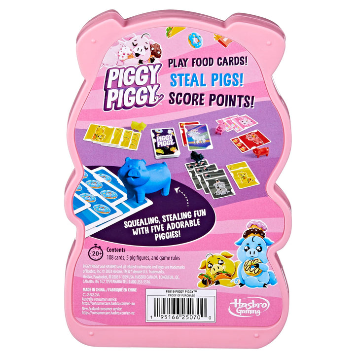 Piggy Piggy Card Game | Fun Family Games for Kids, Teens, and Adults | Ages 7 and Up | 2 to 6 Players I 20 Mins. Average | Quick-Playing Travel Games