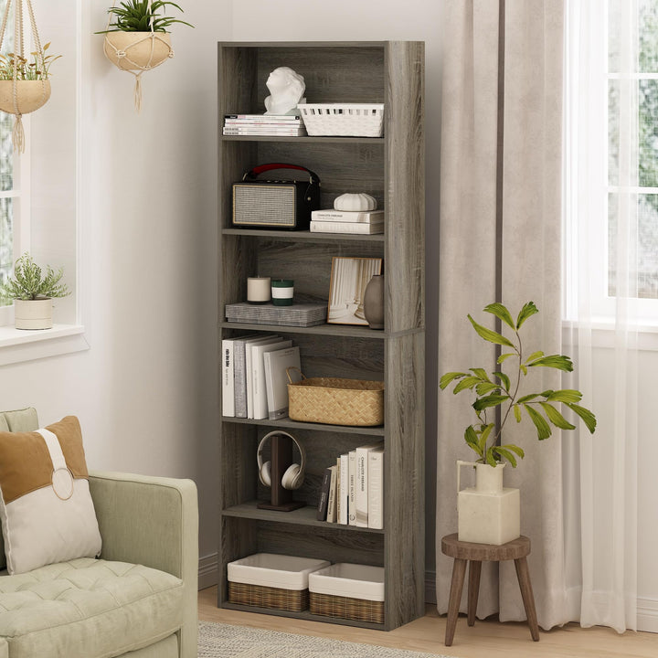 FURINNO JAYA Simple Home 3-Tier Adjustable Shelf Bookcase, Pink