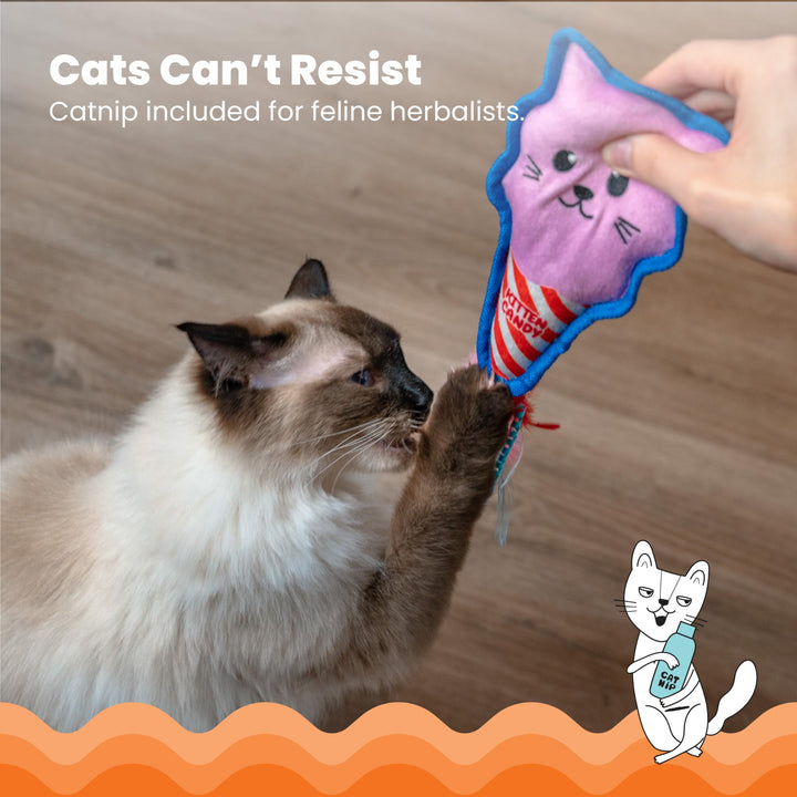 Catstages Kitt'n Candy Kicker Pink Interactive Catnip Cat Toy Single