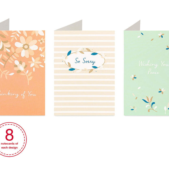 American Greetings Sympathy Cards Assortment, 6 Nature-Inspired Designs (48-Count)