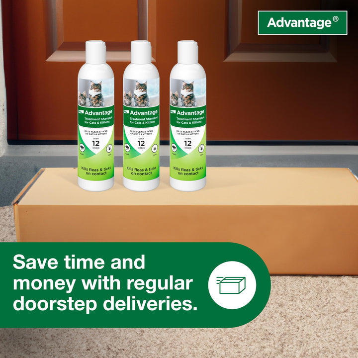 Advantage Flea and Tick Treatment Shampoo for Cats and Kittens, 8 oz