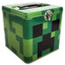 The Tin Box Company Minecraft Stack Store and Carry Tin. Stackable Tin Box with Handle,Green, Storage Box, 5.75" Height, Clasp and Hinge on Lid