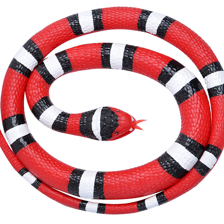 Wild Republic Scarlet Snake, Rubber Snake Toy, Gifts for Kids, Educational Toys, 46"