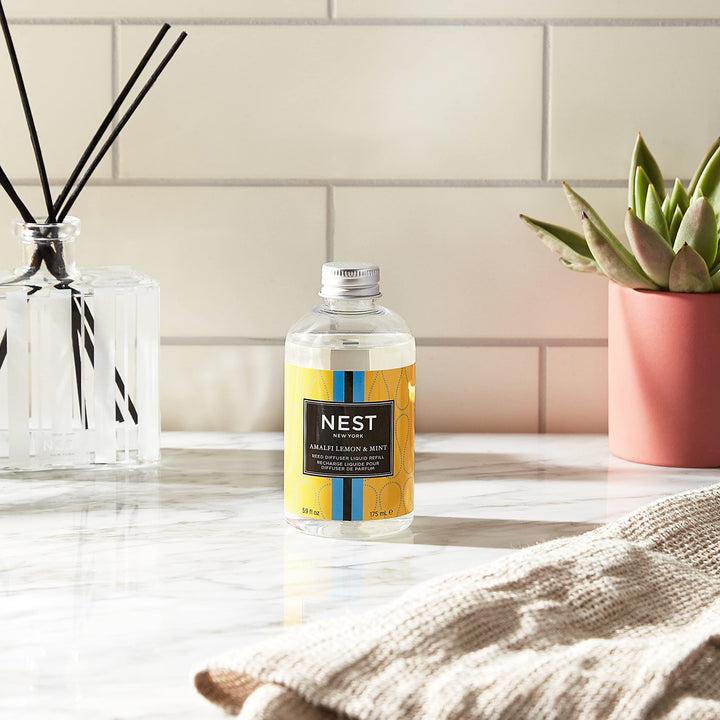 NEST Fragrances Amalfi Lemon & Mint Reed Diffuser Refill, 5 Fluid Ounces