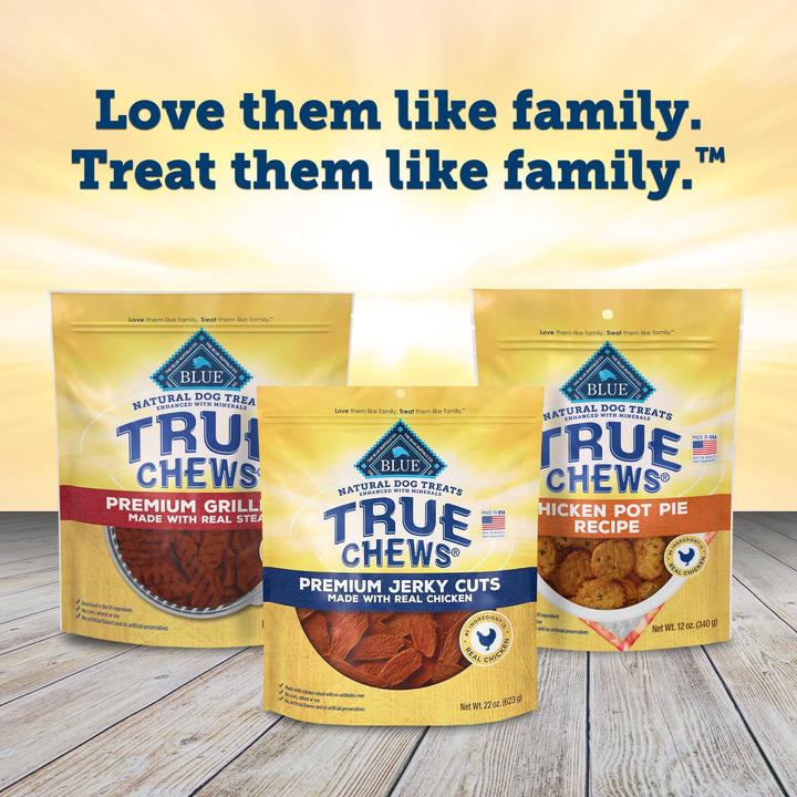 Blue Buffalo True Chews Premium Jerky Cuts Dog Treats, Made in the USA with Natural Ingredients, Chicken, 22-oz. Bag 1.38 Pound (Pack of 1)